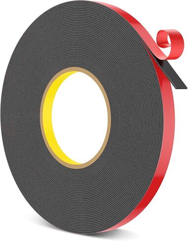 HitLights Double Sided Tape Heavy Duty, Waterproof Adhesive Mounting Tape, Strong Double Stick Foam Tape for Walls Poster Automotive Outdoor Home, 1/2 in x 600 in in Saudi Arabia