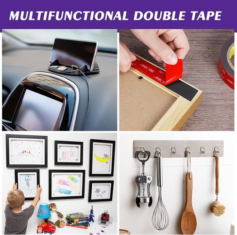 EMITEVER Double Sided Tape, Heavy Duty Foam Tape, 15Ft x 0.6In Two Sided Mounting Tape, 2 Sided Tape for Automotive, Home, Office Decor in Saudi Arabia