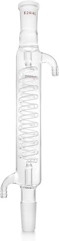 QWORK Jacket 200mm Glass Condenser with 24/40 Joint for Laboratory in Kuwait