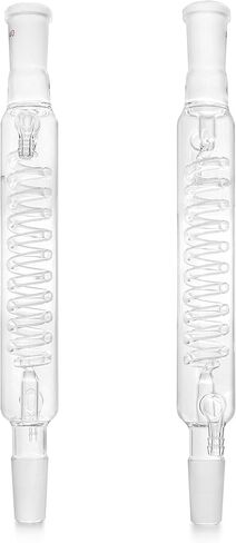 QWORK Jacket 200mm Glass Condenser with 24/40 Joint for Laboratory in Kuwait