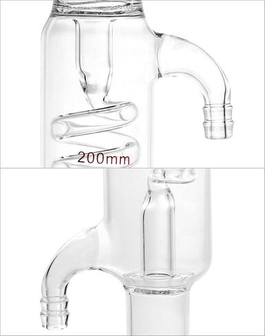 QWORK Jacket 200mm Glass Condenser with 24/40 Joint for Laboratory in Kuwait