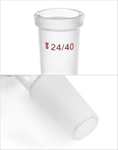 QWORK Jacket 200mm Glass Condenser with 24/40 Joint for Laboratory in Kuwait