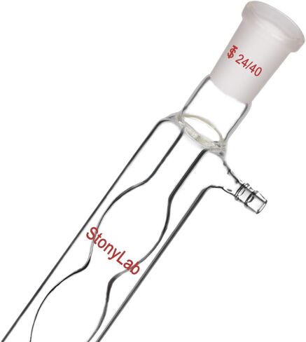 StonyLab Borosilicate Glass Allihn Condenser with 24/40 Joint 300mm Jacket Length Lab Glass Condenser in Saudi Arabia