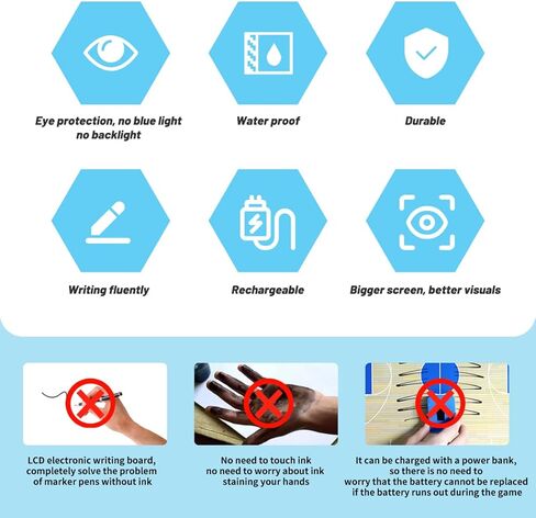 mom&myaboys 15 Inch Electronic Strategy Tactical Training Mark Board,Basketball Coaching Board/Equipment,Basketball Coach Board Gifts for Basketball Lover,Basketball Coaching Accessories in Kuwait