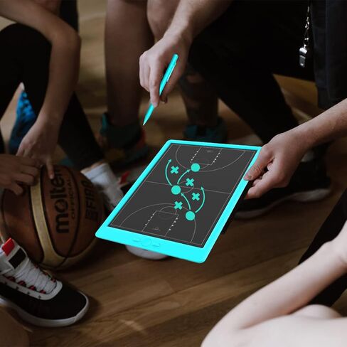 mom&myaboys 15 Inch Electronic Strategy Tactical Training Mark Board,Basketball Coaching Board/Equipment,Basketball Coach Board Gifts for Basketball Lover,Basketball Coaching Accessories in Kuwait