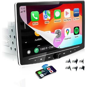 10 بوصة مزدوجة DIN CAR Stereo اللاسلكي Apple Carplay & Android Auto ، Qled عائمة اللمسات التي تعمل باللمس مع YouTube ، Netflix ، Tiktok ، Bluetooth Navigation ، صوت قوي 240 واط ، تخزين 32 جيجا بايت in Kuwait