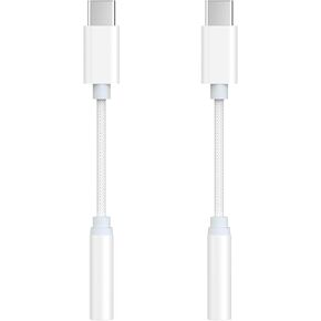 USB C إلى 3.5 ملم محول مقبس سماعة سماعات الرأس ، 2 حزمة USB من النوع C إلى AUX AUX AUDIO DONGLE CABLE COLL متوافق مع iPhone 16/16 Plus/16 Pro/16 Pro Max/15/15 Plus/15 Pro/15 Pro Max ، iPad Pro ، Galaxy ، Pixel in Kuwait