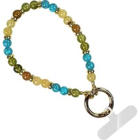 Clip and Go Phone Charm (Dainty Pearl W/Gold Beads) - Hands Free Phone Wrist Strap - Multifunctional Women’s Bracelet or Necklace Holder On Strap for Purse (Nina Collection) in Kuwait