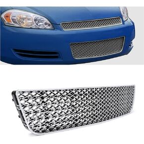 KUAFU Front Bumper Lower Grille Compatible with 2006-2013 Chevy Impala 2014-2016 Chevrolet Impala Limited Replacement for GM1036106 Hood Grill Insert Guard Plastic(ABS+PP) -Silvery in Kuwait