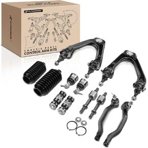 A-Premium Set of 12, Upper Control Arm, Inner Outer Tie Rod End, Lower Ball Joint, Sway Bar Link, Compatible with Honda Accord 1990 1991 1992 1993 in Saudi Arabia