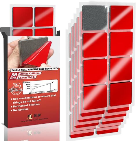 Double Sided Adhesive Pads Heavy Duty,56Pcs UltraSticky Strong Circle Mounting Tape for Car, Home, Office and Outdoor, 1.5mm Thicked in Saudi Arabia