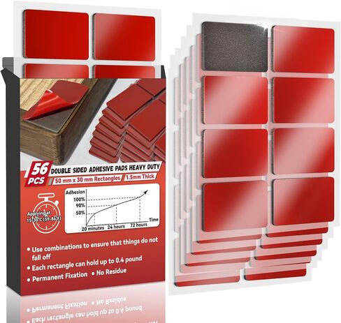 Double Sided Adhesive Pads Heavy Duty,56Pcs UltraSticky Strong Circle Mounting Tape for Car, Home, Office and Outdoor, 1.5mm Thicked in Saudi Arabia