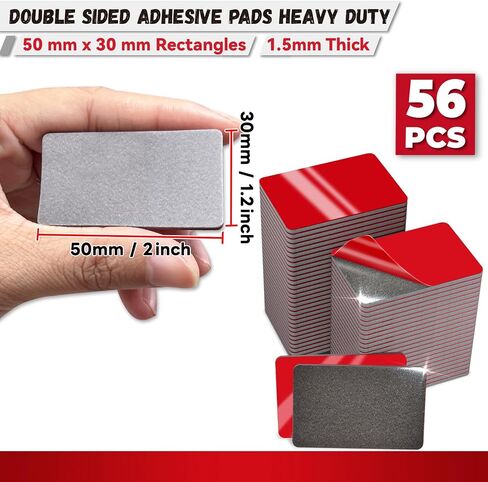 Double Sided Adhesive Pads Heavy Duty,56Pcs UltraSticky Strong Circle Mounting Tape for Car, Home, Office and Outdoor, 1.5mm Thicked in Saudi Arabia