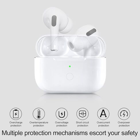 Wireless Charging Case Compatible with AirPod 3rd Generation, Air Pod 3 Charger Case Replacement with Bluetooth Pairing Sync Button,Without Earbuds,White in Saudi Arabia