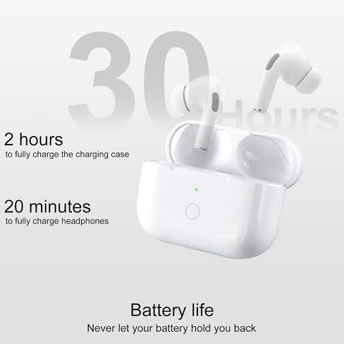 Wireless Charging Case Compatible with AirPod 3rd Generation, Air Pod 3 Charger Case Replacement with Bluetooth Pairing Sync Button,Without Earbuds,White in Saudi Arabia