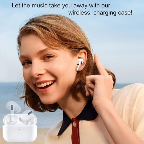 Wireless Charging Case Compatible with AirPod 3rd Generation, Air Pod 3 Charger Case Replacement with Bluetooth Pairing Sync Button,Without Earbuds,White in Saudi Arabia