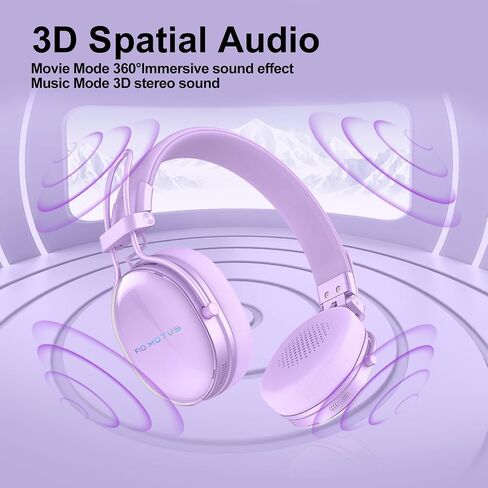 Wireless Bluetooth On-Ear Headphones:with Active Noise Cancellation - Hi Res Sound Up to 55H Battery Life, Lightweight, Comfortable, Foldable Design in Saudi Arabia