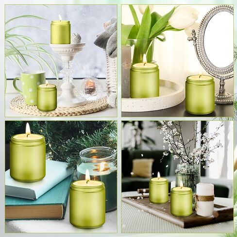 Domensi 24 Pcs 6oz Glass Jars with Lids Leakproof Round Airtight Empty Cosmetic Jars with Inner Liners Lid for Storing Lotions Spices Ointments Candle Making Food Storage (Amber) in Saudi Arabia