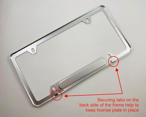 [Officially Licensed USMC Product] - USA Patriotic Anodized Aluminum Thin Top | Narrow Top Car License Plate Frame with U.S. Marines The Few The Proud Insert with Free caps - Black in Saudi Arabia