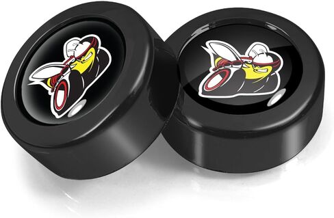 for Dodge Scat-Pack in Black Dome Logo on Black Two ABS Plastic License Plate Frame Screw Cover Set in Kuwait