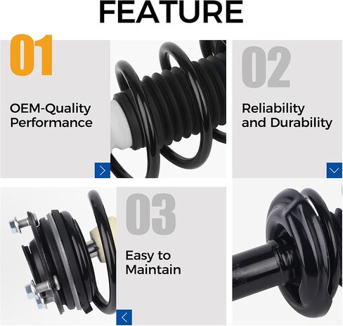 Strutber Stricber Strutber من أجل 2006-2011 Acura CSX ، 2006-2011 Honda Civic W/Coil Spring Assembly Front & Great Resident and Right 172287 172286 5609 (مجموعة من 4) in Saudi Arabia
