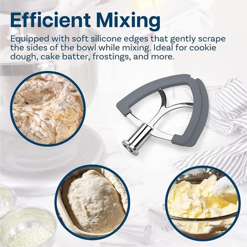 خطاف عجينة الفولاذ المقاوم للصدأ K45DH لـ Kitchenaid 4.5-5 خلاطات رأس الميل-مرفق ربط الخبز ، غسالة الصحون آمنة ، متوافقة مع الحرفيين والسلسلة الكلاسيكية-من قبل Mmobiel in Kuwait