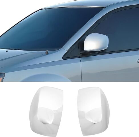 IKON MOTORSPORTS Chrome Side Mirror Covers, Compatible with 2008-2016 Chrysler Town & Country & 2008-2020 Dodge Grand Caravan & 2009-2014 VW Routan, Rear View Mirror Protector Cap 2 PCS in Saudi Arabia