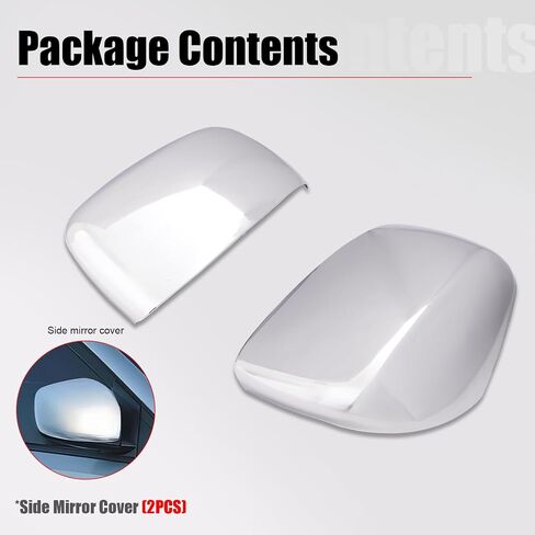 IKON MOTORSPORTS Chrome Side Mirror Covers, Compatible with 2008-2016 Chrysler Town & Country & 2008-2020 Dodge Grand Caravan & 2009-2014 VW Routan, Rear View Mirror Protector Cap 2 PCS in Saudi Arabia
