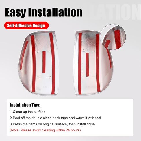 IKON MOTORSPORTS Chrome Side Mirror Covers, Compatible with 2008-2016 Chrysler Town & Country & 2008-2020 Dodge Grand Caravan & 2009-2014 VW Routan, Rear View Mirror Protector Cap 2 PCS in Saudi Arabia