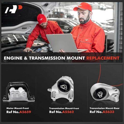 مجموعة نقل محرك المحرك A-Premium 3PCS متوافقة مع شيفروليه Exhinox 2010-2017 ، Captiva Sport 2012-2015 و GMC Terrain ، L4 2.4L ، ناقل حركة أوتوماتيكي ، استبدل# 22774206 20840181 in Saudi Arabia