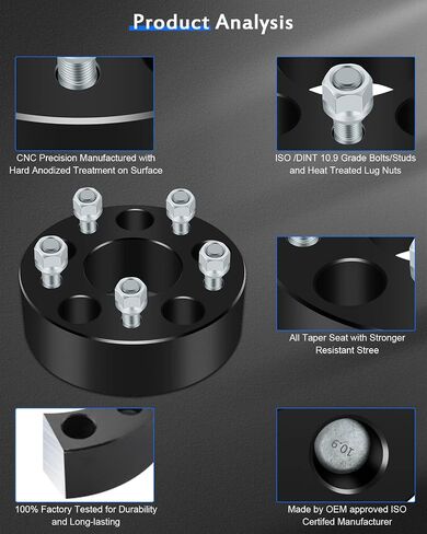 ECCPP 4PCS 2" 5 Lug Wheel Spacer 5x4.75 5X120.65 Wheel Spacers Kits 12x1.5 Studs 70.5mm fits for 1984-2019 for Chevrolet Corvette| 1987-2005 for Chevrolet Blazer |1990-2004 for GMC Sonoma in Saudi Arabia