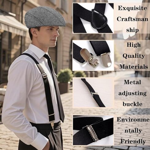 1920s Mens Costume Accessories Outfit Set Gangster Roaring 20s Costumes for Gatsby Party in Saudi Arabia