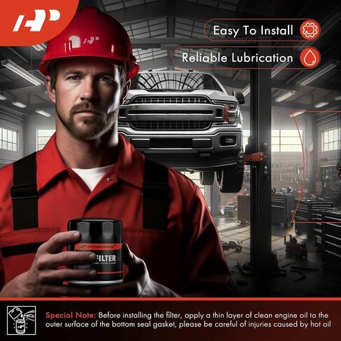 A-Premium 10K Miles Protection على مرشح الزيت متوافق مع Ford & Toyota & Nissan & Jeep & Dodge & Lexus & Mazda & Chrysler & Lincoln & Plymouth & Mercury & Alfa Romeo & American Motors in Saudi Arabia