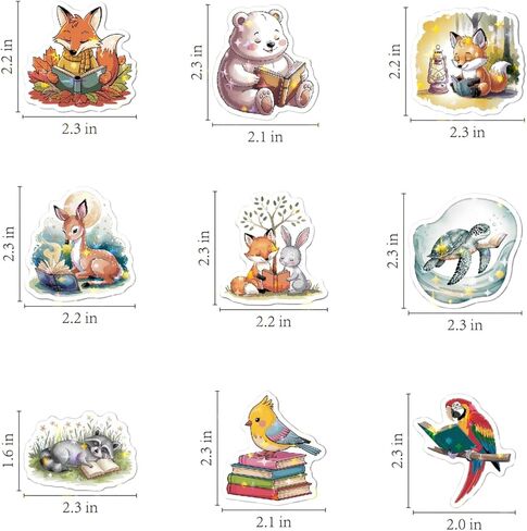 50PCS Holographic Book Stickers for Kindle,Glitter Summer Bookish Stickers Pack for Kids Teens Adults,Waterproof Vinyl Decals for Laptop Ebook Readers Water Bottles Journal Scrapbook in Kuwait