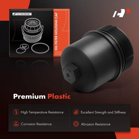 A-Premium Filter Filter Capter Capebly Capebly متوافق مع Land Rover Range Rover 2016-2020 ، Range Rover Sport 2016-2019 ، Discovery 2017-2020 ، 3.0L ، غطاء سكني مرشح الزيت ، استبدل# LR013147 in Saudi Arabia