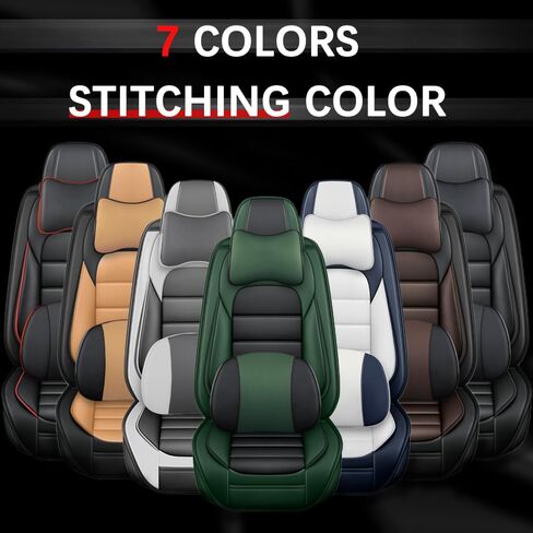 5 Seat Covers for RAM 3500 2012-2024,Premium Nappa Leather Car Seat Covers for Pickup Trucks,Waterproof Soft Seat Covers for Cars,Interior Accessories Airbag Compatible（Standard-Black&Coffee） in Saudi Arabia