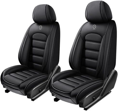 5 Seat Covers for RAM 3500 2012-2024,Premium Nappa Leather Car Seat Covers for Pickup Trucks,Waterproof Soft Seat Covers for Cars,Interior Accessories Airbag Compatible（Standard-Black&Coffee） in Saudi Arabia