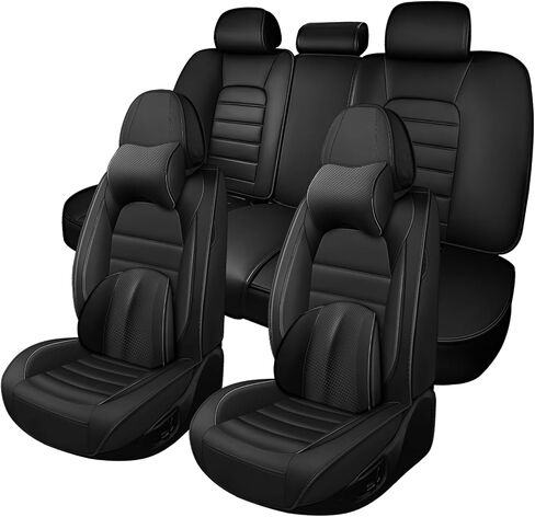 Car Seat Cover Fit for RAM Promaster City 2015-2024,Compatible Airbag Non-Slip Waterproof Seat Cover,Car Seat Protector Premium Interior (Luxury 2 Seats,Black Green) in Kuwait