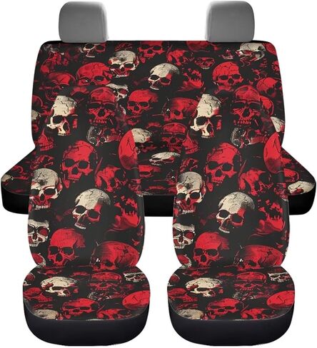 American Flag Sunflower Printed Universal Car Seat Cover for Front and Rear, Automotive Front and Back Seat Protector for Women Men, Breathable Seat Cushion Cover for Truck Cars Truck Sedan SUV in Saudi Arabia