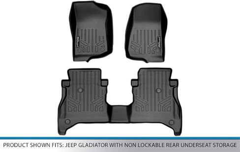 Smartliner Custom Fit Floor Mats 2 صف بطانة متوافقة مع 2020-2025 Jeep Gladiator in Saudi Arabia