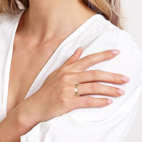 Love Rings, Stainless Steel Ring Couple Friendship Rings Cross fashion Rings Screw Design Promise Ring Wedding Mother's Day Jewelry for Women Men in Kuwait