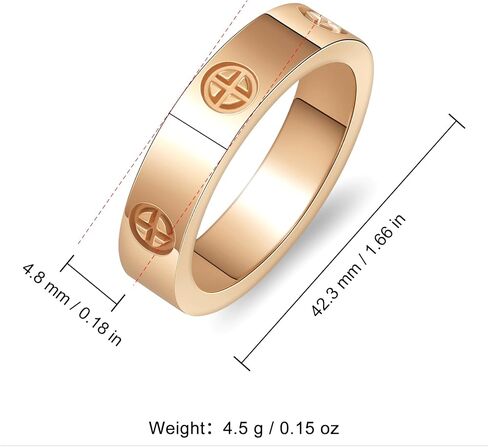 Love Rings, Stainless Steel Ring Couple Friendship Rings Cross fashion Rings Screw Design Promise Ring Wedding Mother's Day Jewelry for Women Men in Kuwait