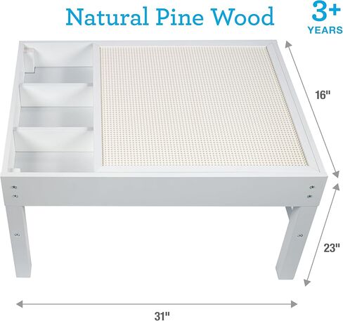 طاولة تشغيل البناء من الطوب W 4 مقصورات تخزين و 1000 طوب قوس قزح - بناء ومكدس قطع كتلة على شبكة اللوحات الطاولة المتوافقة مع LEGO - لعبة ممتعة للأطفال ، 3+ هدية in Kuwait