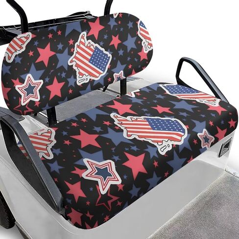 أغطية مقعد العربة American Flag American Flag لسيارة النادي ، ومقاعد الجولف الأمامية ، ومقاعد أمامية قابلة للتنفس القابلة للغسل ، تجدد عربة الغولف الخاصة بك in Kuwait