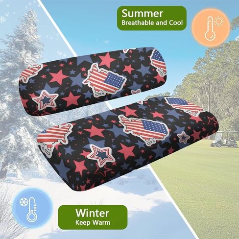 أغطية مقعد العربة American Flag American Flag لسيارة النادي ، ومقاعد الجولف الأمامية ، ومقاعد أمامية قابلة للتنفس القابلة للغسل ، تجدد عربة الغولف الخاصة بك in Kuwait