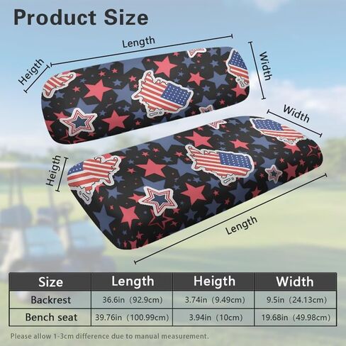 أغطية مقعد العربة American Flag American Flag لسيارة النادي ، ومقاعد الجولف الأمامية ، ومقاعد أمامية قابلة للتنفس القابلة للغسل ، تجدد عربة الغولف الخاصة بك in Kuwait