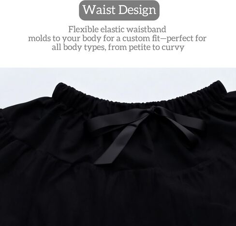 Women Petticoat Skirts Tulle Under Dress Crinoline Puffy Elastic Waist Boneless Underskirt in Kuwait
