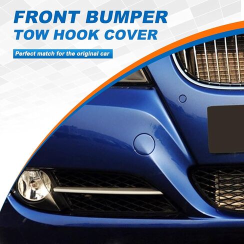 Front Bumper Tow Hook Cover Fit for BMW 3 Series E90 E91 328I 335I 2009 2010 2011 Towing Eye Cap 51117207299 821935A (Black, Right Passenger Side) Xinpinsai in Saudi Arabia