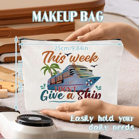 Cruise Essential Gifts for Women - 6 Pcs Waterproof Cruise Gift Exchange Ideas Cosmetic Bag, Life Is Better Cruise Gifts Alaska Cruise Essentials for Women, Cruise Essentials 2025 Women in Saudi Arabia