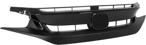 KUAFU Front Bumper Upper Grille Grill Compatible with 2019-2021 Honda Civic Painted Glossy Black in Saudi Arabia